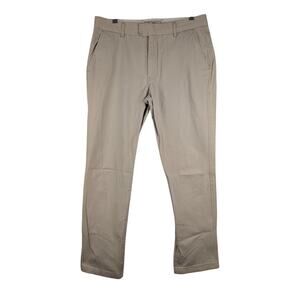 Boden Flat Front Khaki Mens 34R 28" Inseam Chino Tan Straight Preppy Casual Pant